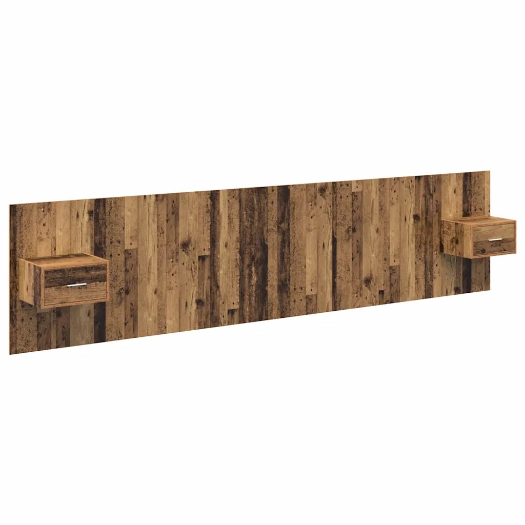 Testata con Comodino 3 pcs Legno vecchio Legno multistrato 3415740