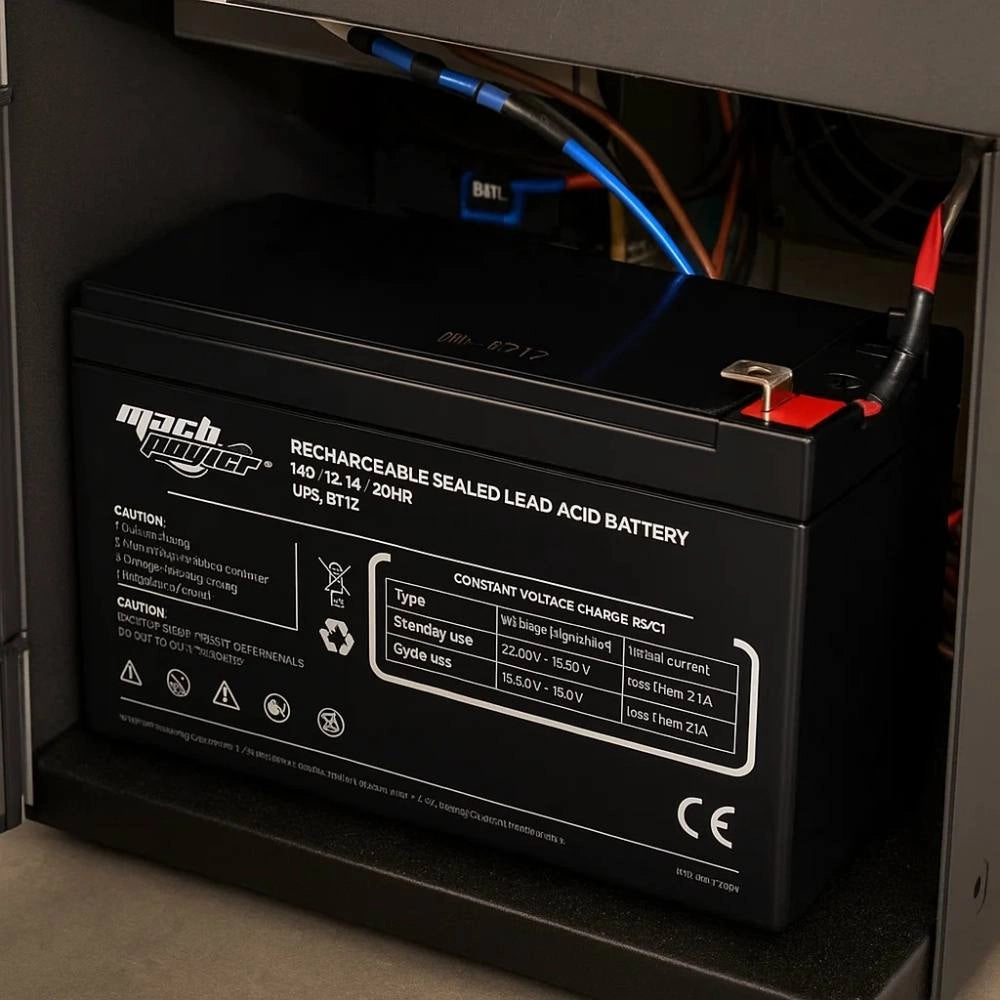 Mach power batteria al piombo 12v 7ah vrla agm ricaricabile per ups e allarmi
