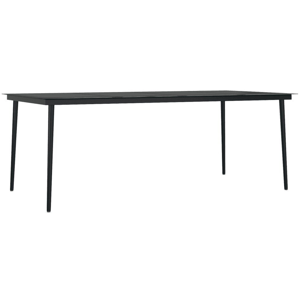 Set da Pranzo per Giardino 9 pz con Cuscini Nero 3099184