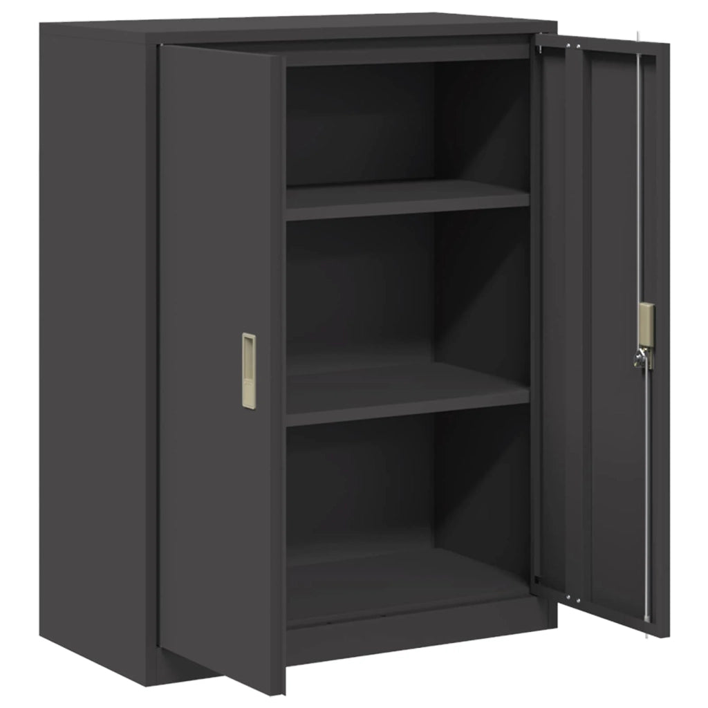 Armadio Nero 80 x 40 x 105 cm Acciaio