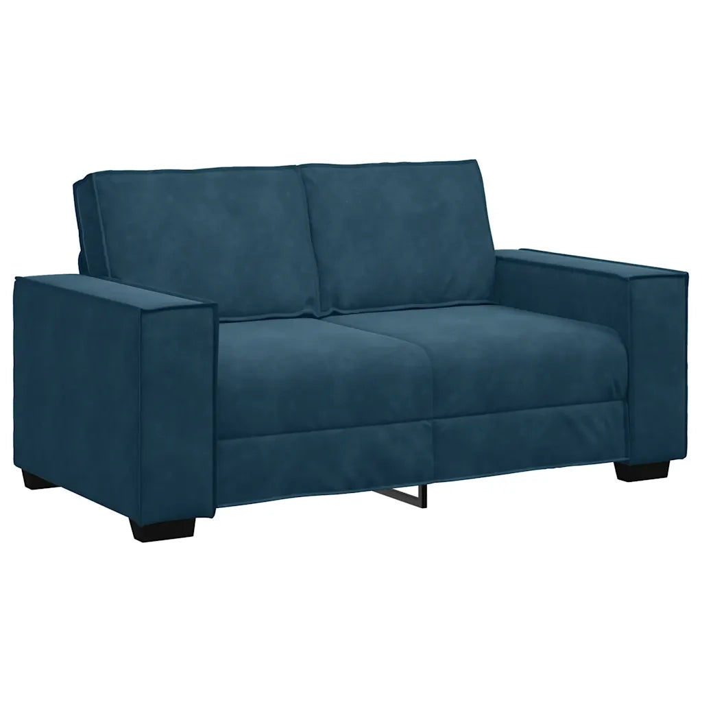 Set di Divani 2 pz con Cuscini Blu in Velluto 3324709