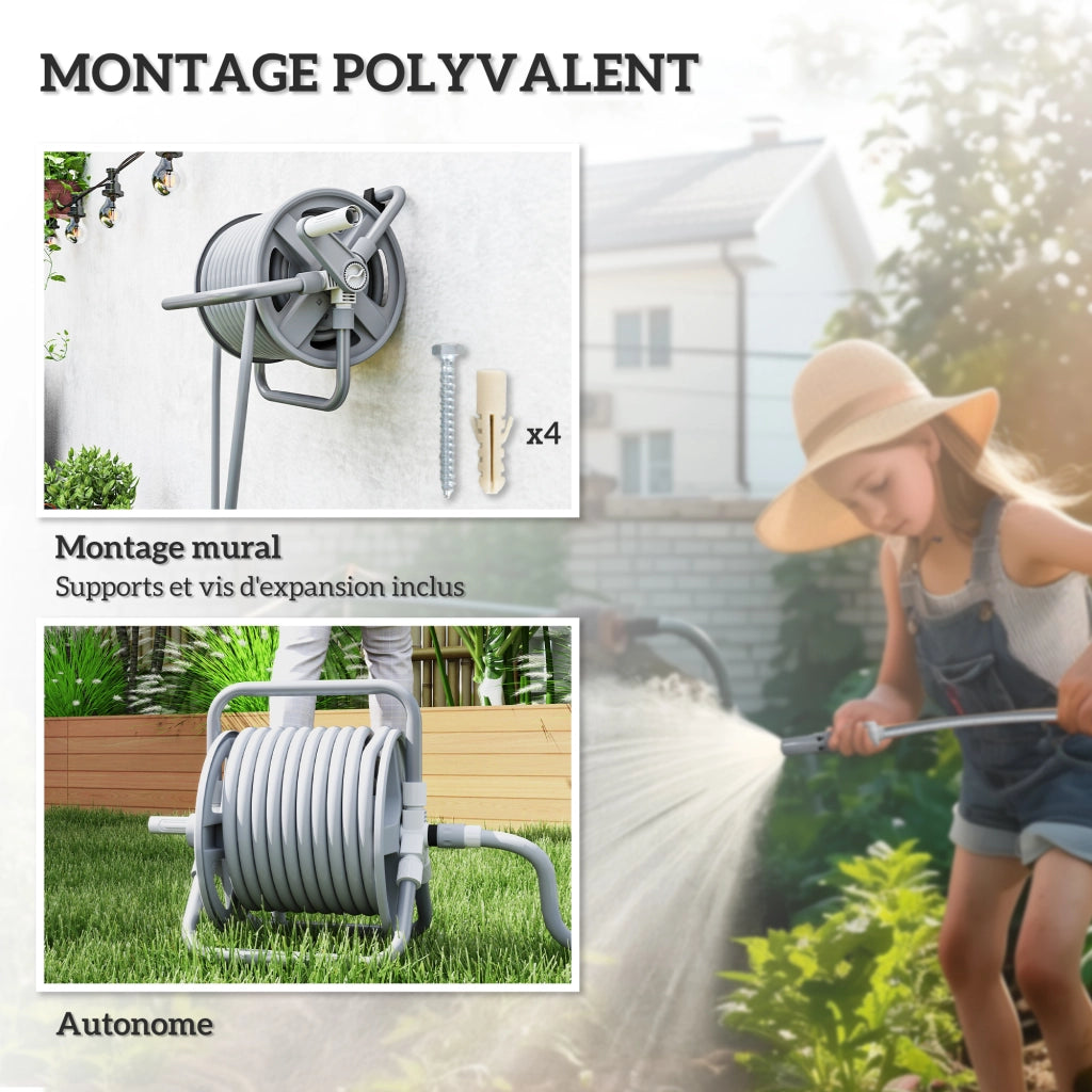 Avvolgitubo per irrigazione 20m ¨C zephmum ¨C con lancia regolabile 2 in 1