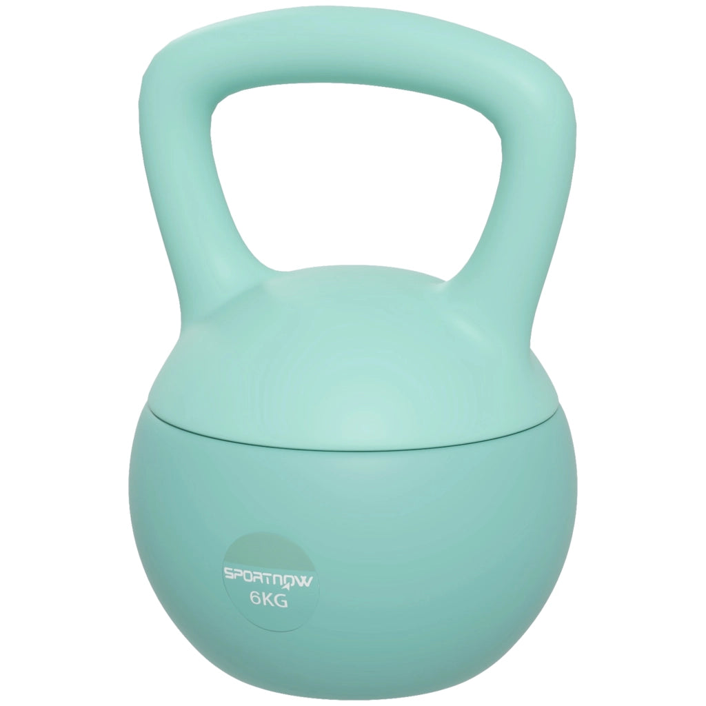 Kettlebell 6 kg ¨C Xylo ¨C Impugnatura antiscivolo verde 19x19x28 cm