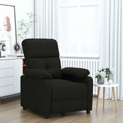 Poltrona Reclinabile in Tessuto Nero 289664
