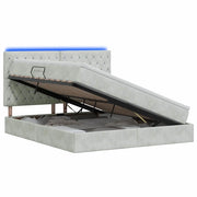 Letto con contenitore LED e materasso Grigio Chiaro 3460080