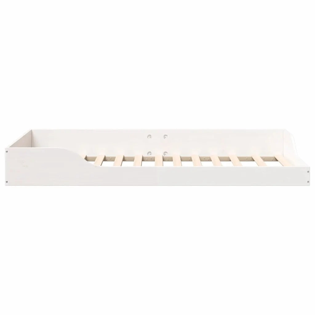Struttura del letto Bianco 90 x 190 cm Pino massello 873395