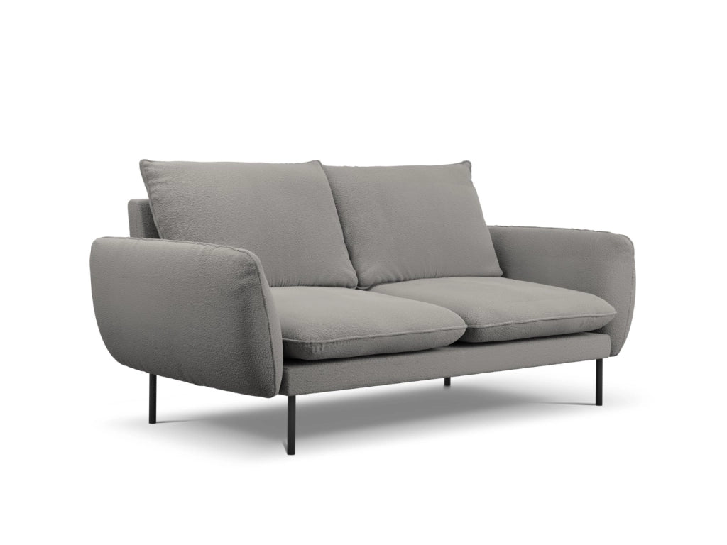 Cosmopolitan Design - Divano "Vienna" 2 posti in bouclé grigio 