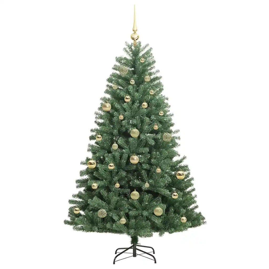 Albero di Natale Artificiale con Rami Pieghevoli Verde 150 cm 3395482