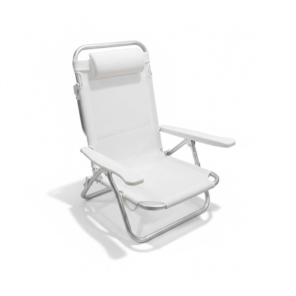 SPIAGGINA CON BRACCIOLI 'VIESTE' telo colore bianco- 2 pezzi  - LIF