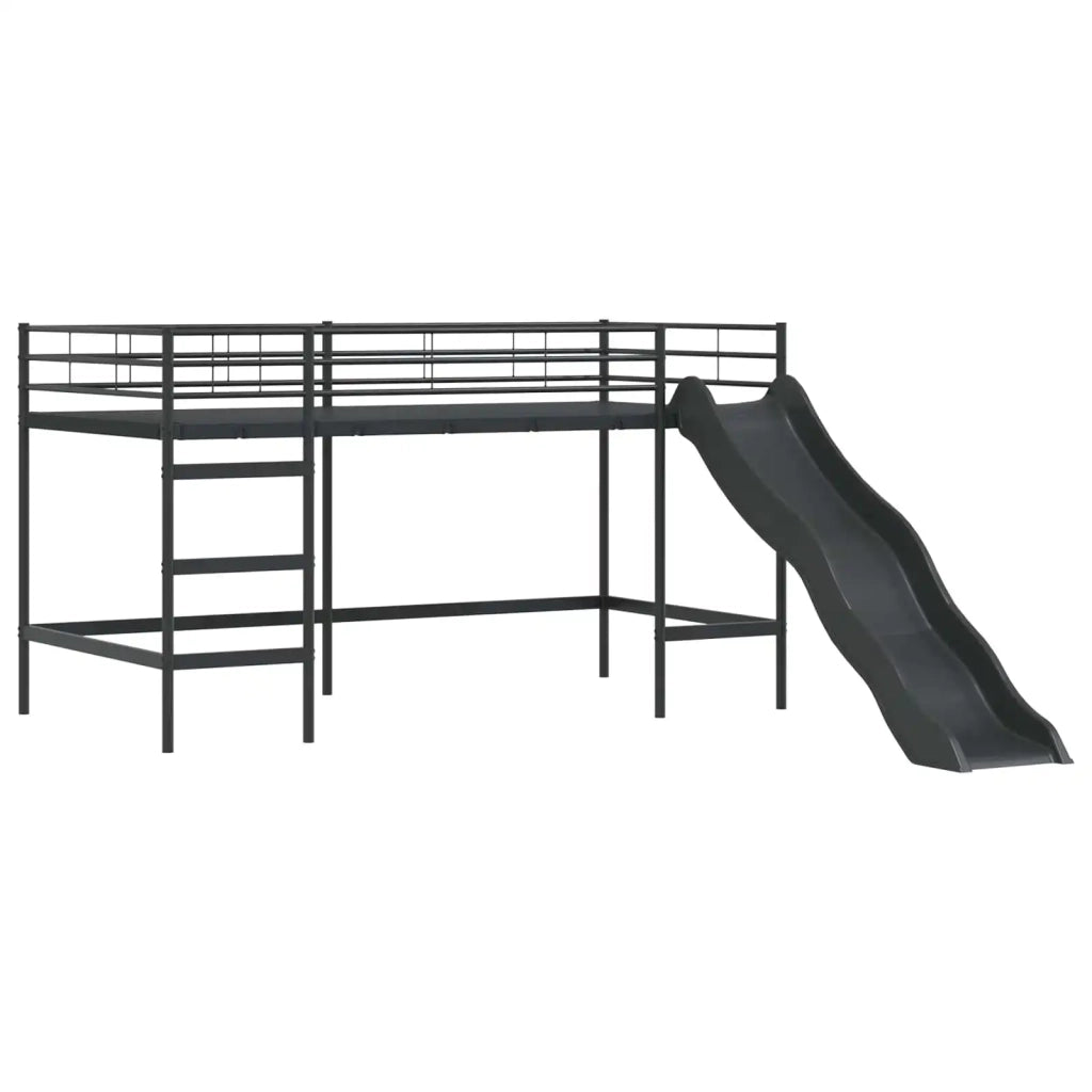 Struttura del letto loft per bambini Nero e rosa 107 x 200 cm