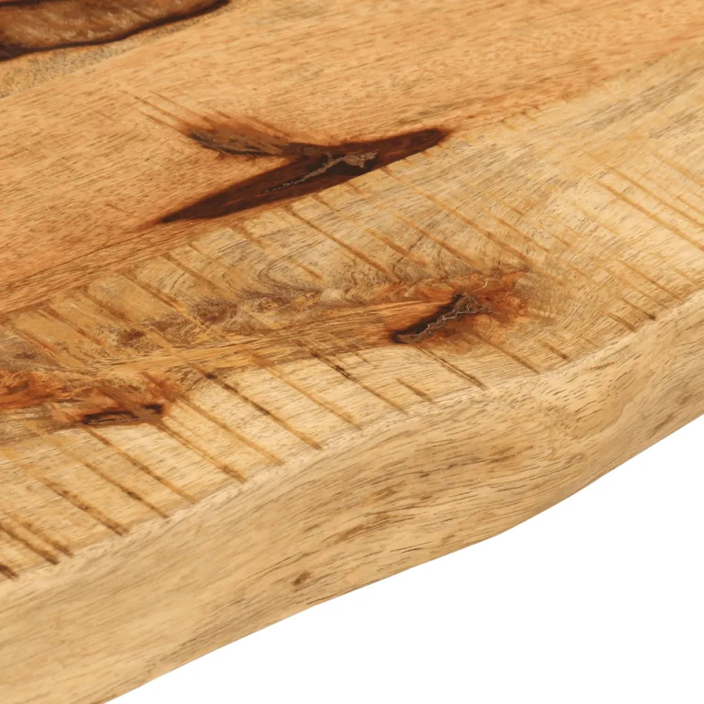 Piano Tavolo 60x30x3,8 cm Bordi Vivi Legno di Mango Grezzo 370380