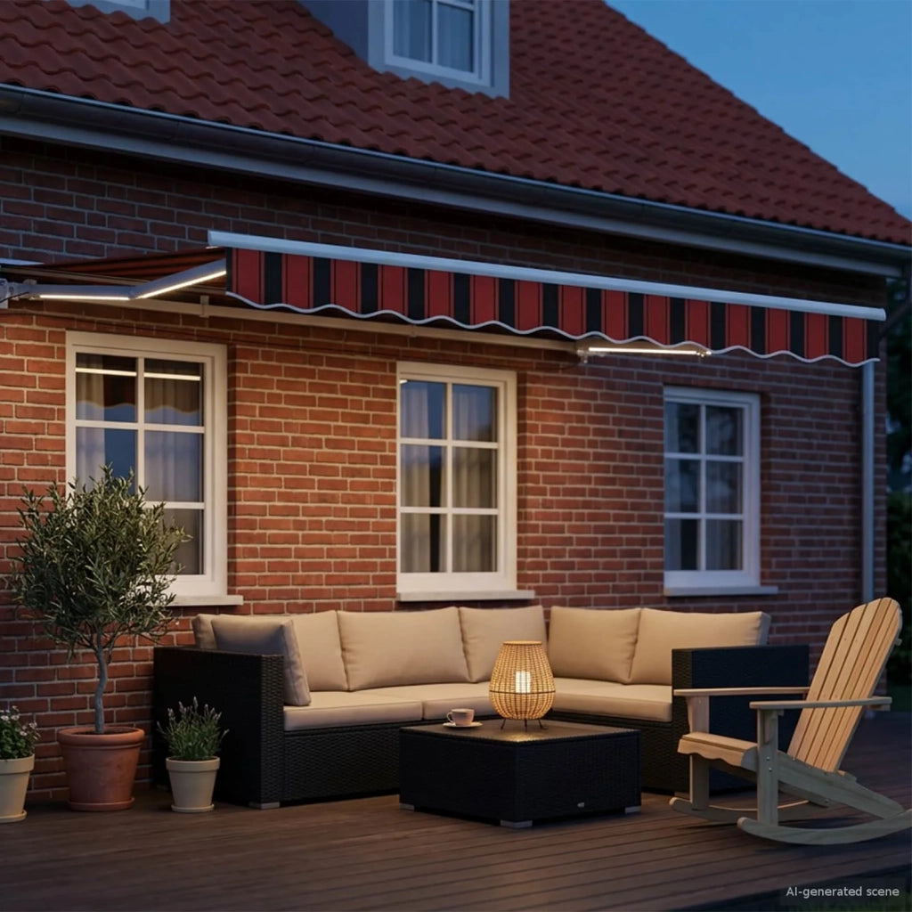 Cornice per Tenda Manuale con LED 3 x 2,5 m 3420576