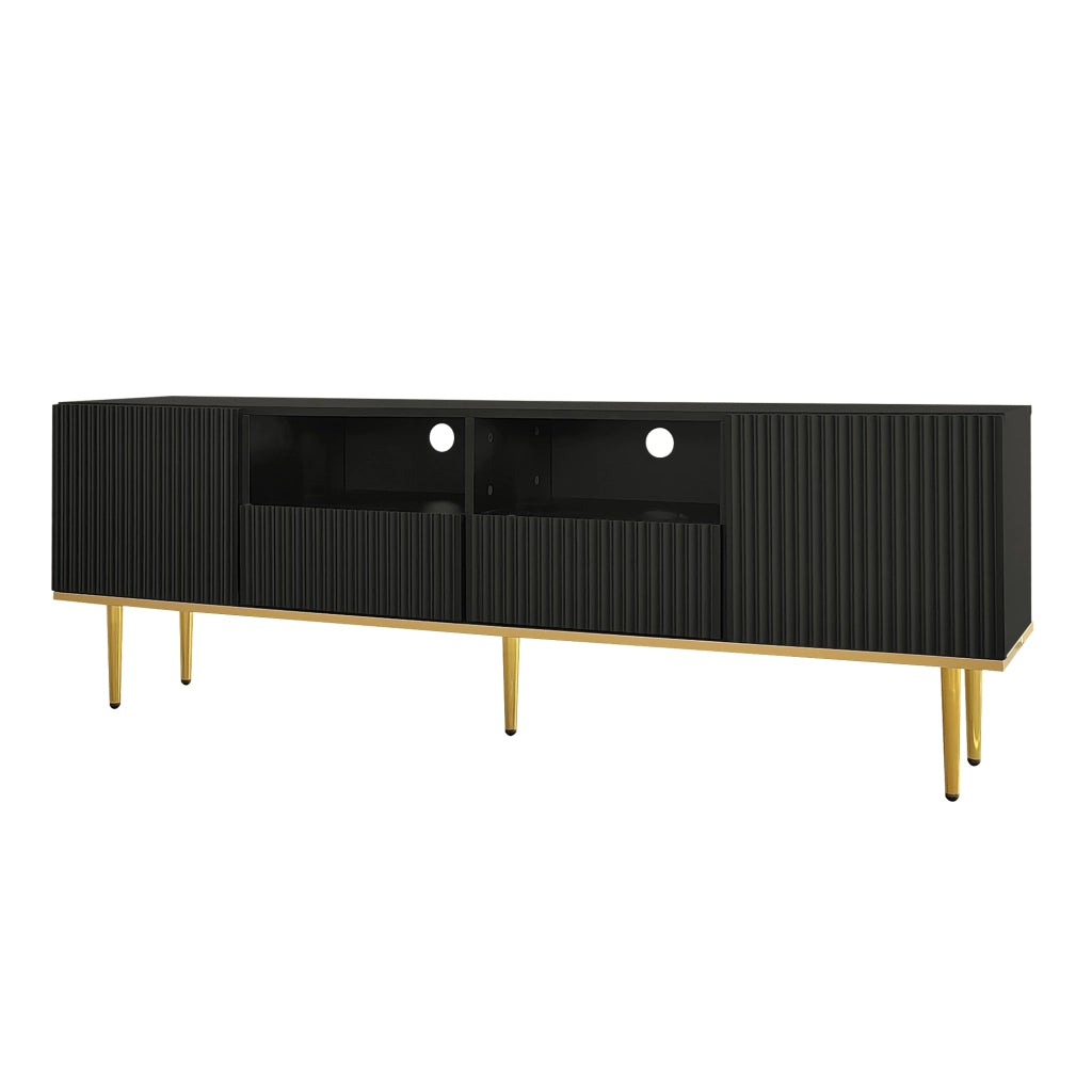 Mobile TV con Piedini e Bordo Dorati ¨C MINIMAL ¨C Legno, Design Moderno