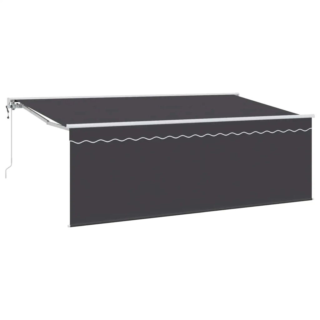 Tenda Retrattile Antracite 400 x 200 cm Poliestere e Alluminio 3329800