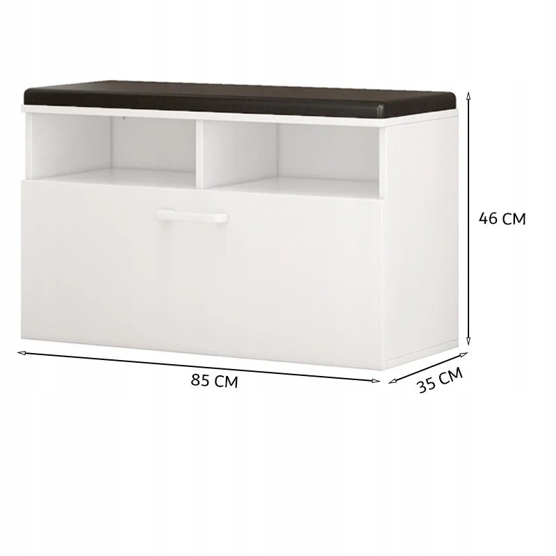 Scarpiera, bianca 85x35x46 cm