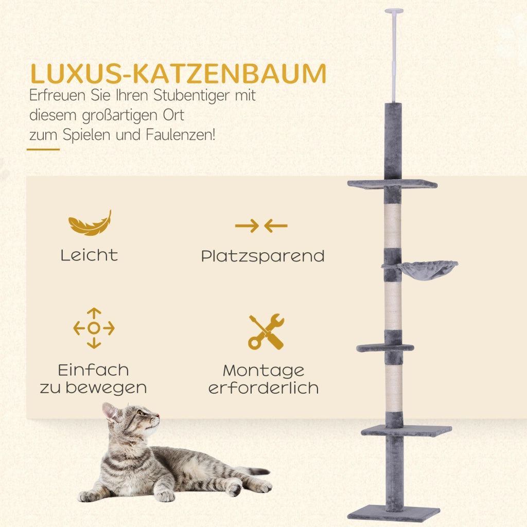 Albero tiragraffi per gatti ¨C Minimal ¨C Grigio 230-260 cm