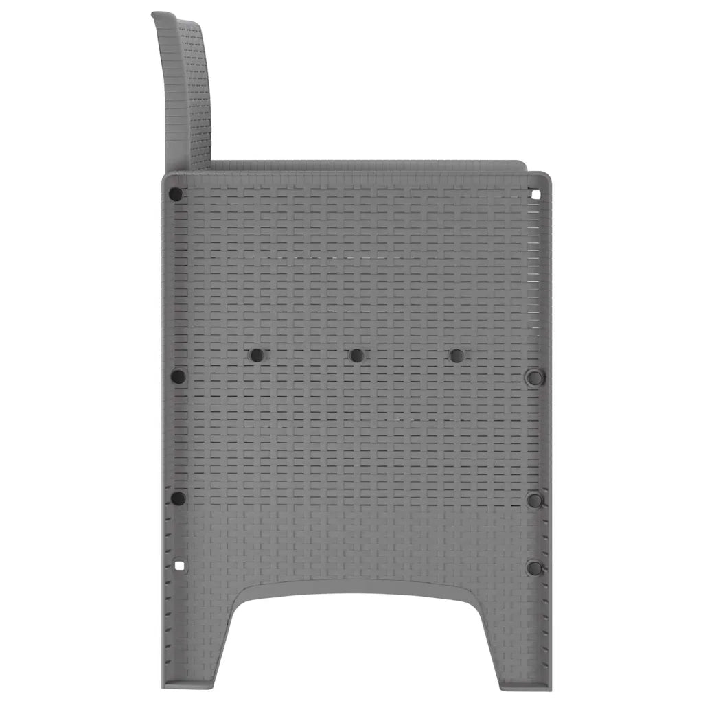 Sedia da Giardino 4 pcs Grigio chiaro 53 x 49 x 85 cm 847485