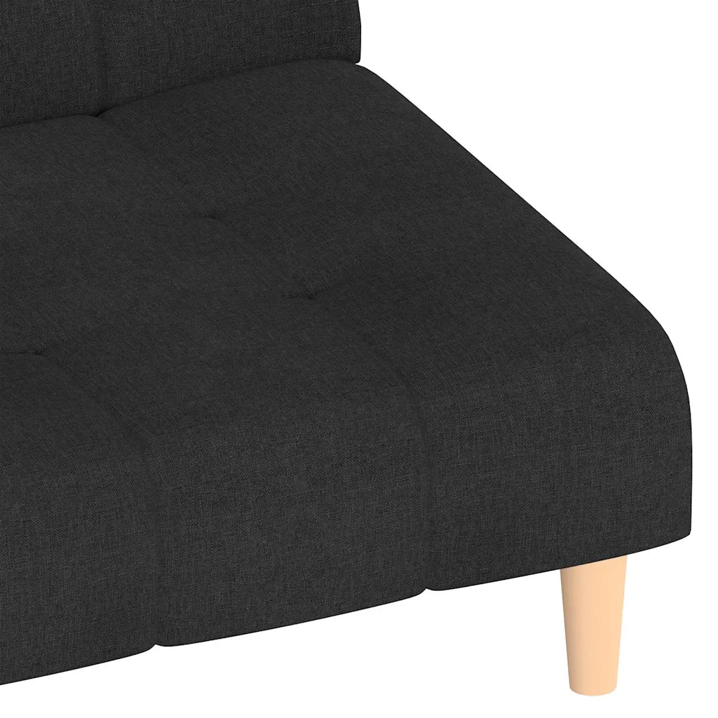 Divano letto | Sof¨¤ letto | Letto singolo a 2 Posti Nero in Tessuto