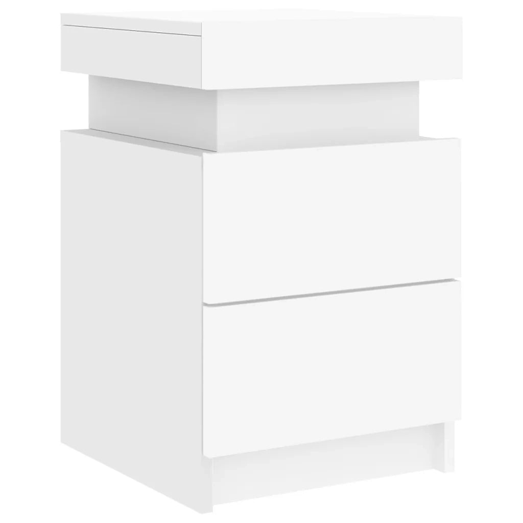 Comodino con Luci LED Bianco 35x39x55 cm 836749