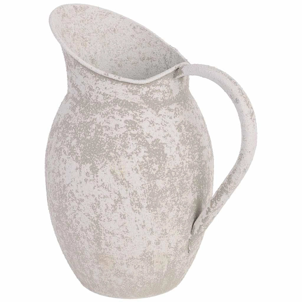 Vaso in metallo grigio 21,5x15,5x26,5h cm