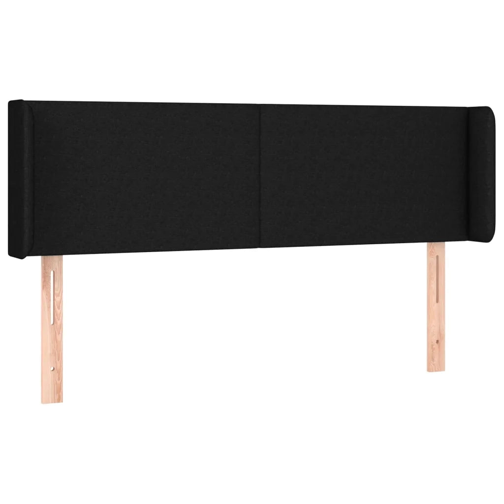 Testiera ad Orecchio Nera 147x16x78/88 cm in Tessuto 3118488