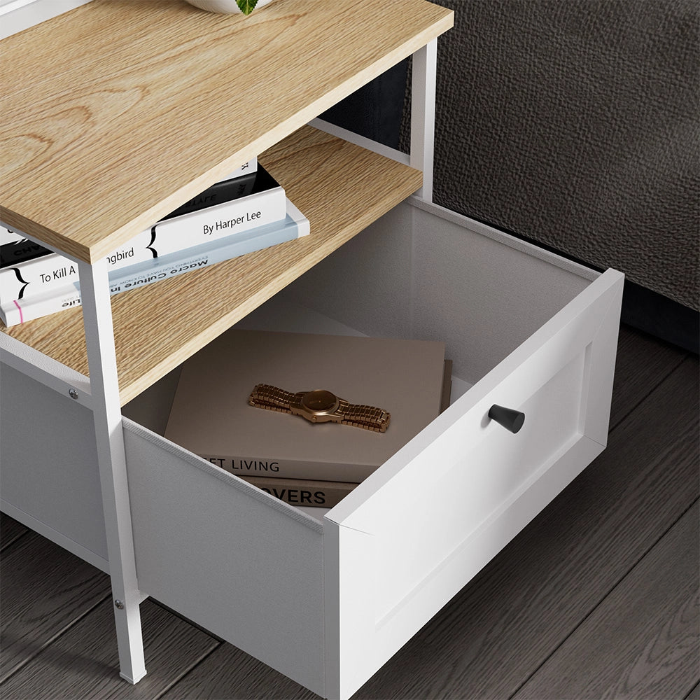 Vicco Comodino Bianco 45 x 47 cm Set di 2