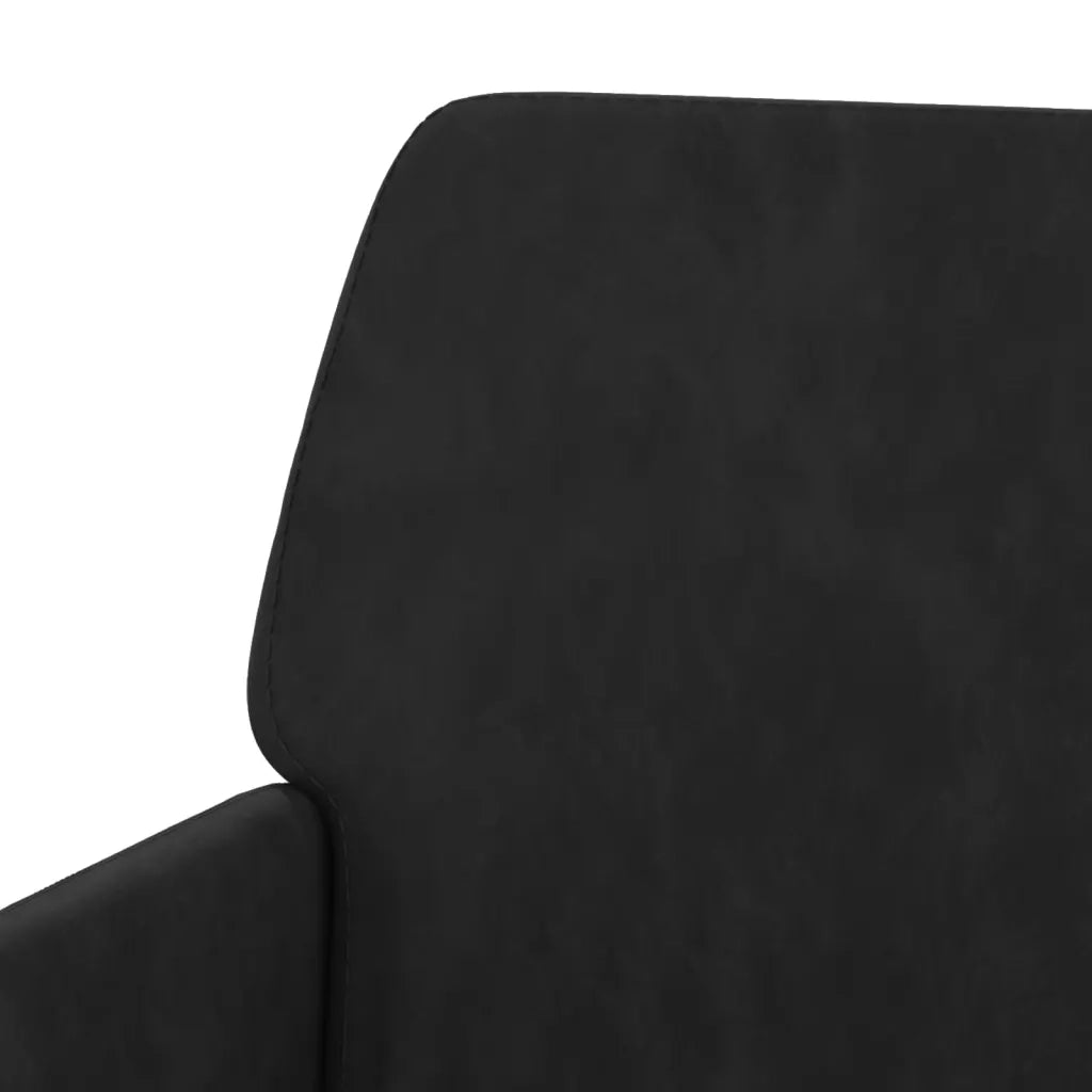 Poltrona Nera 62x79x79 cm Velluto 351377