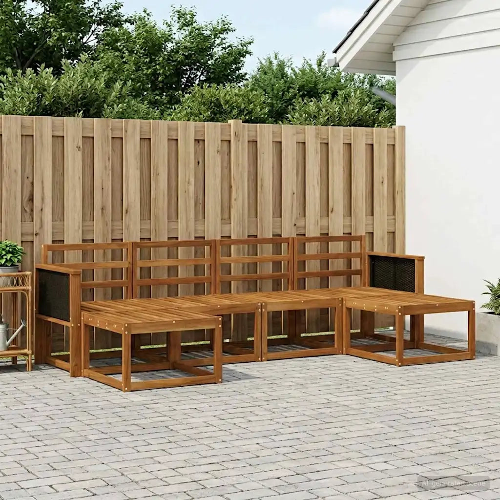 Set di divani da esterno 6 pcs Naturale