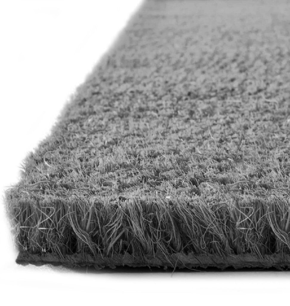 Zerbino Cocco Naturale Colorato Antiscivolo Su Misura Tappeto Ingresso Entrata 50x90 cm Grigio