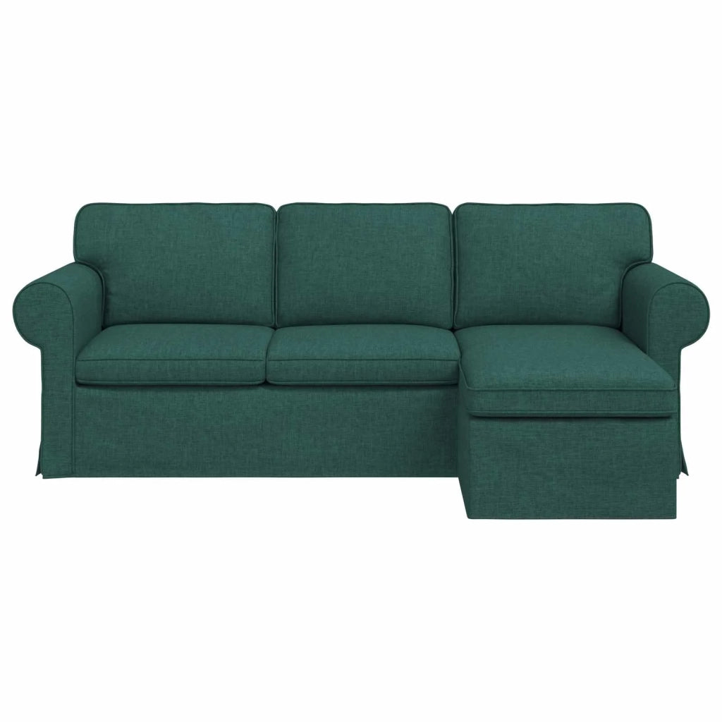 Divano Verde Scuro 215 x 138 x 80 cm Tessuto
