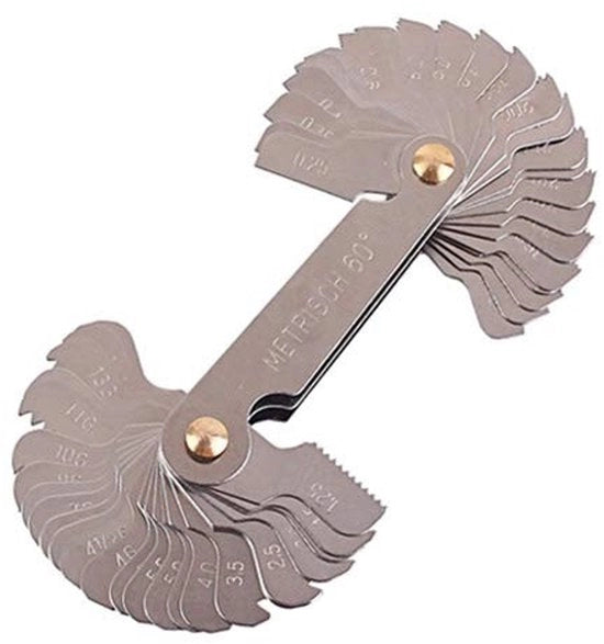 Set di misurazione a girelle con sistema metrico 60° - 52 pezzi - set di misura a girelle - metri di misura - adatto a professionisti e appassionati