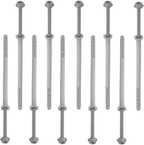 Set di Viti Autoalloggianti da 10 - Ø 10 x 200 mm - Ø 7 x 210 mm - Inox - Materiale di Fissaggio Duraturo