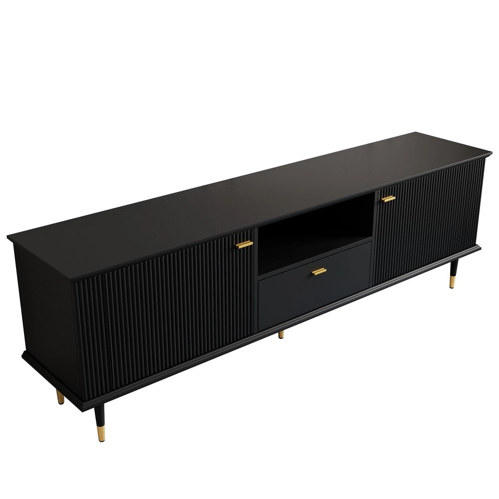 Mobile TV con Cassetti e Ripiani ¨C MINIMAL ¨C Bianco, Ante Soft-Close