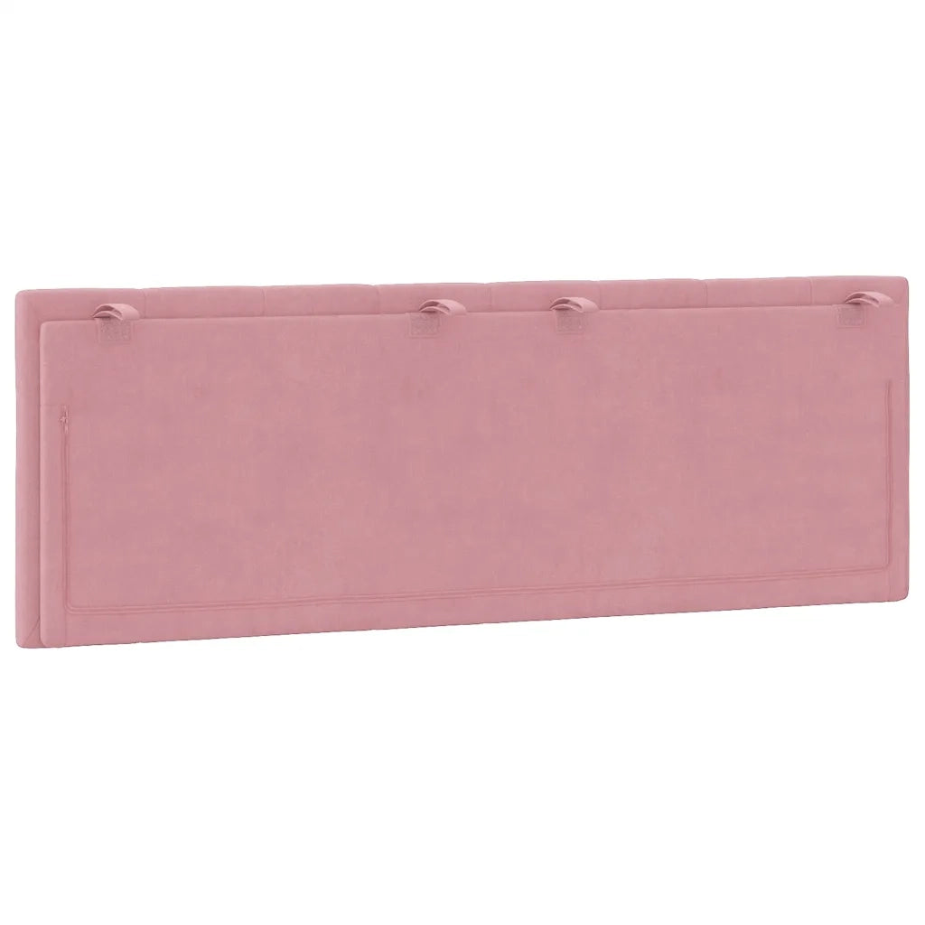 Cuscino Testiera-Cuscino per Testiera Hanko Rosa 140 cm in Velluto