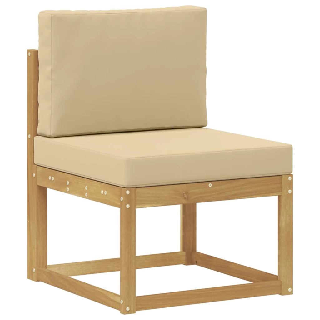 Set di divani da esterno con cuscino 9 pcs Bianco e Beige 3387412