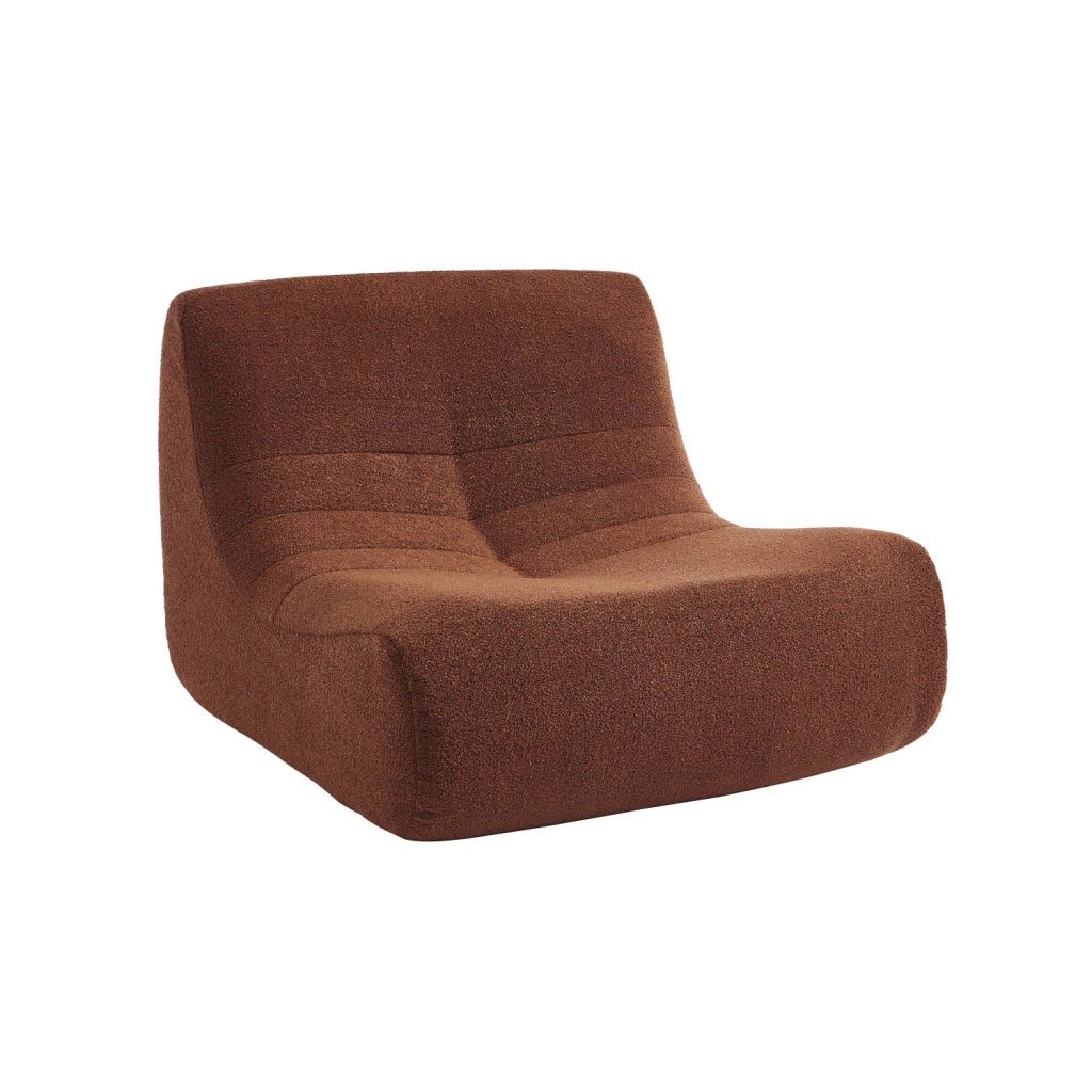 Divano modulare in bouclé, 3 posti, terracotta