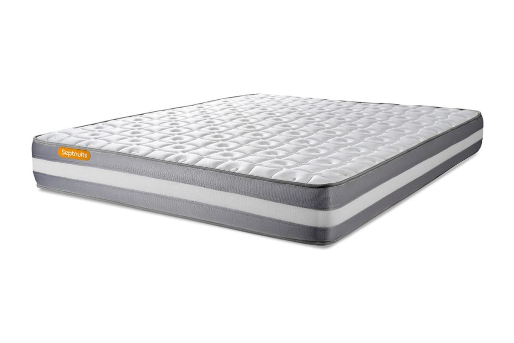 Pacchetto letto completo - Materasso 140x200cm + Box spring con doghe (kit) + 2 cuscini + Piumino - Memo Plus