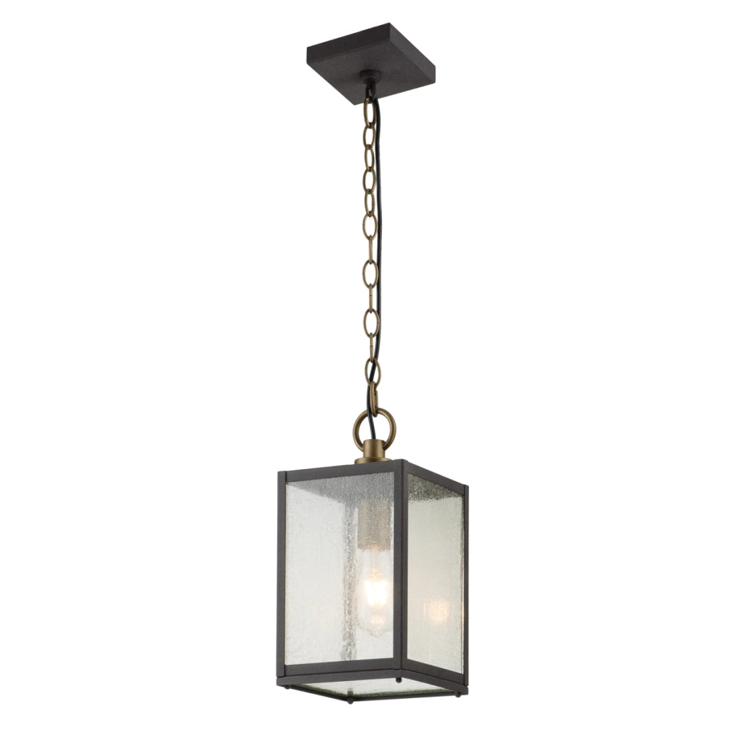 Lampada a sospensione esterna Lahden zinco E27 IP44
