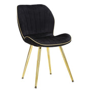 Sedia Paris Space Nera /gold Set 2 Pz cm 46x58x77