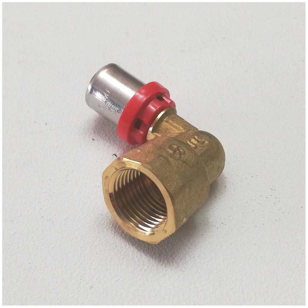 Tiemme raccordo 20 x 3/4 curvo gomito f femmina a pressare per tubo multistrato