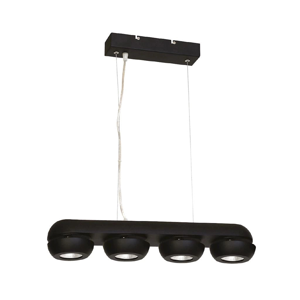 Lampadario LED Milagro FLARE ML219 4 luci 40W nero