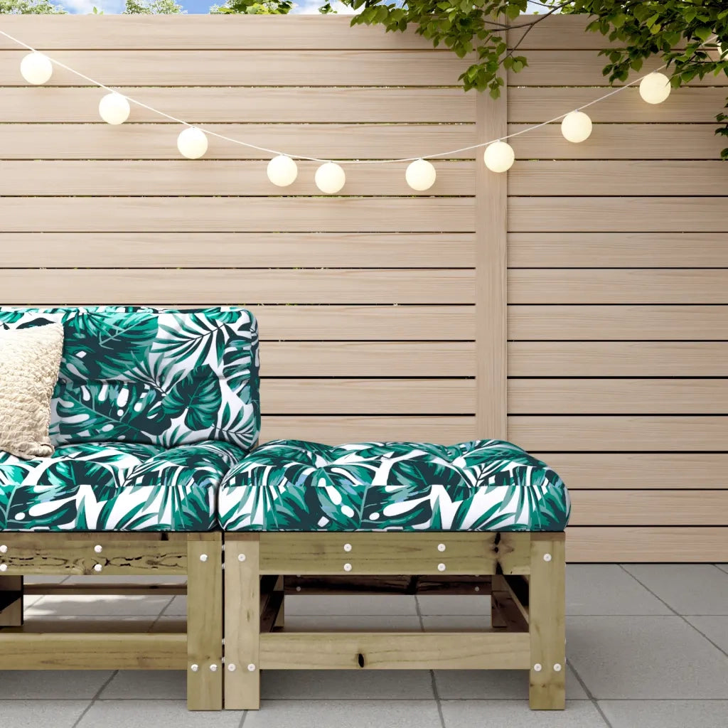 Poggiapiedi da Giardino con Cuscino in Legno Impregnato di Pino CFW6650299