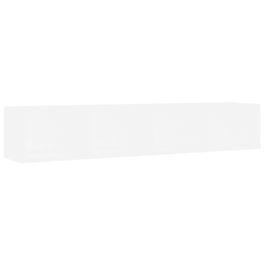 Scaffale Porta CD a Parete Bianco 100x18x18 cm in Truciolato cod mxl 47881