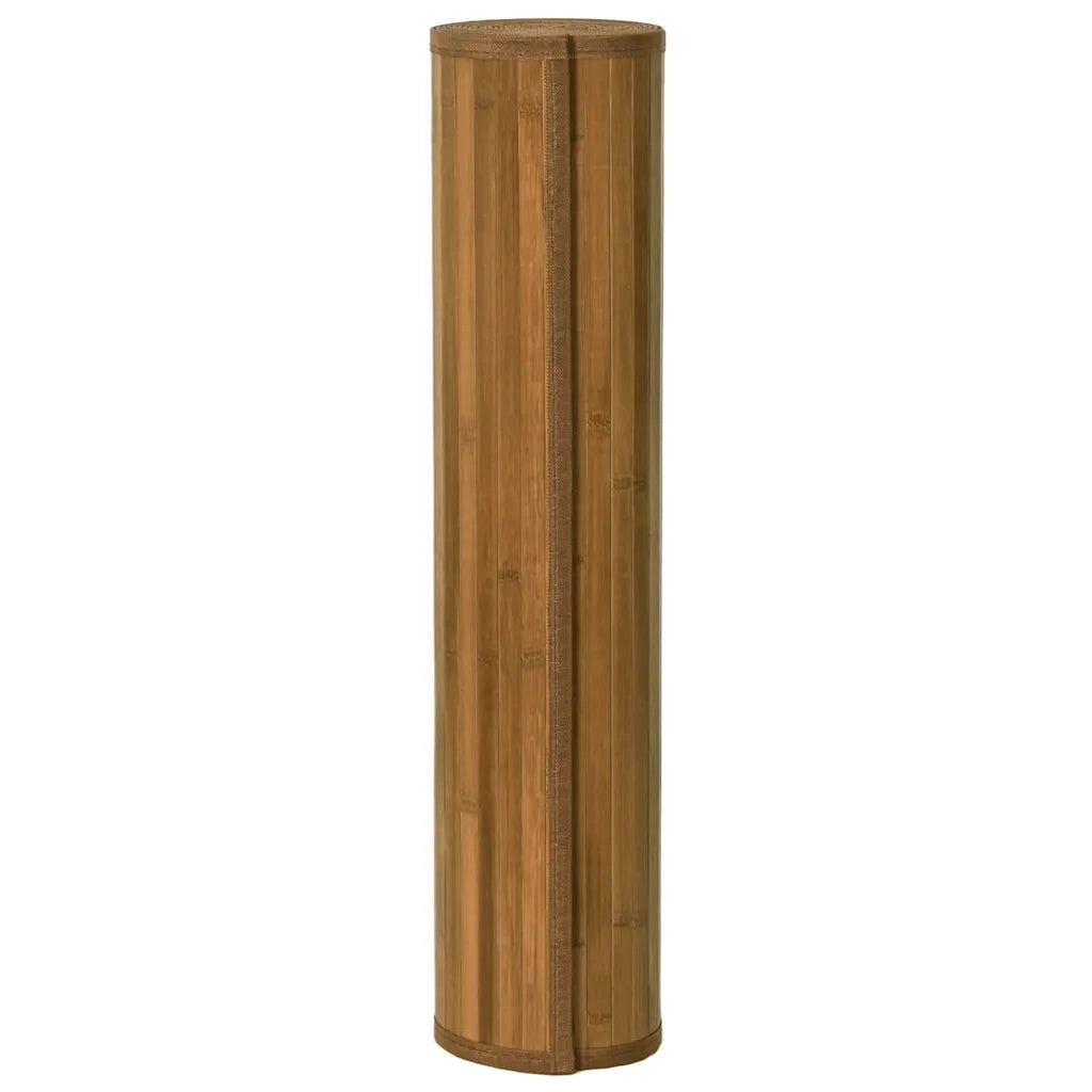 Tappeto Rettangolare Marrone 100x300 cm in Bambù 376950