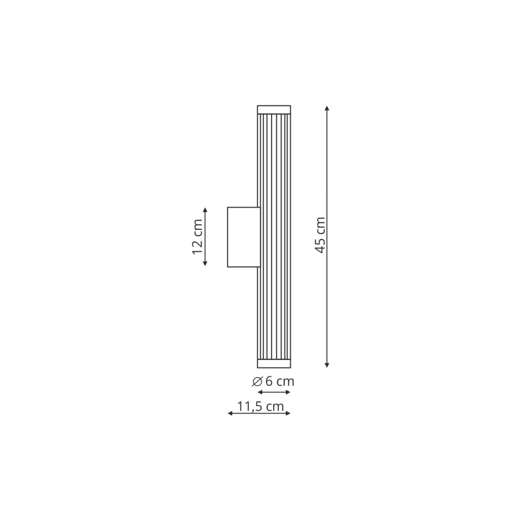 Applique bagno specchio LED CCT VENA bianca 45 cm IP44