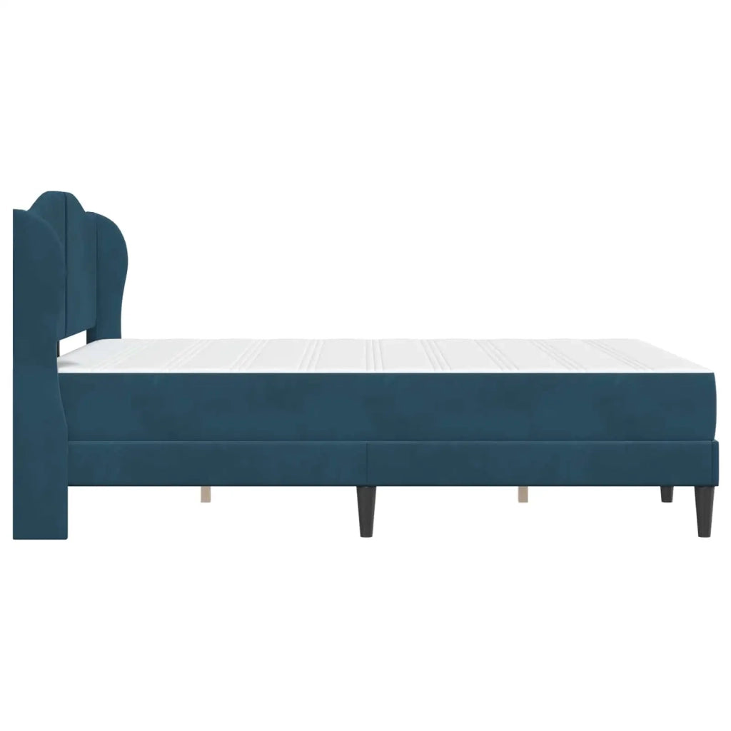 Letto matrimoniale | Letto per adulti | Struttura del letto con testiera 2 pcs Blu 120 x 190 cm Velluto