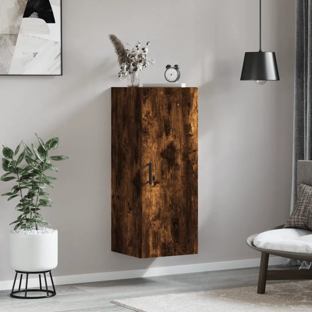 Mobile a Parete Rovere Fumo 34,5x34x90 cm 828865