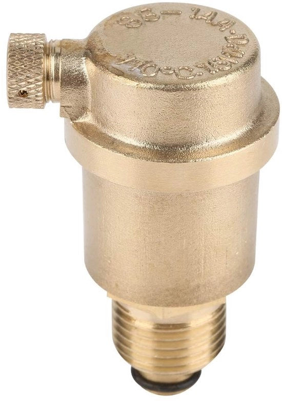 Vitamina per Sfiato - Protezione da Ruggine - Ventilatore di Scarico Automatico - DN15 G1/2 - Alta Temperatura Resistente - Aprettura Affidabile - Lunghezza 7cm