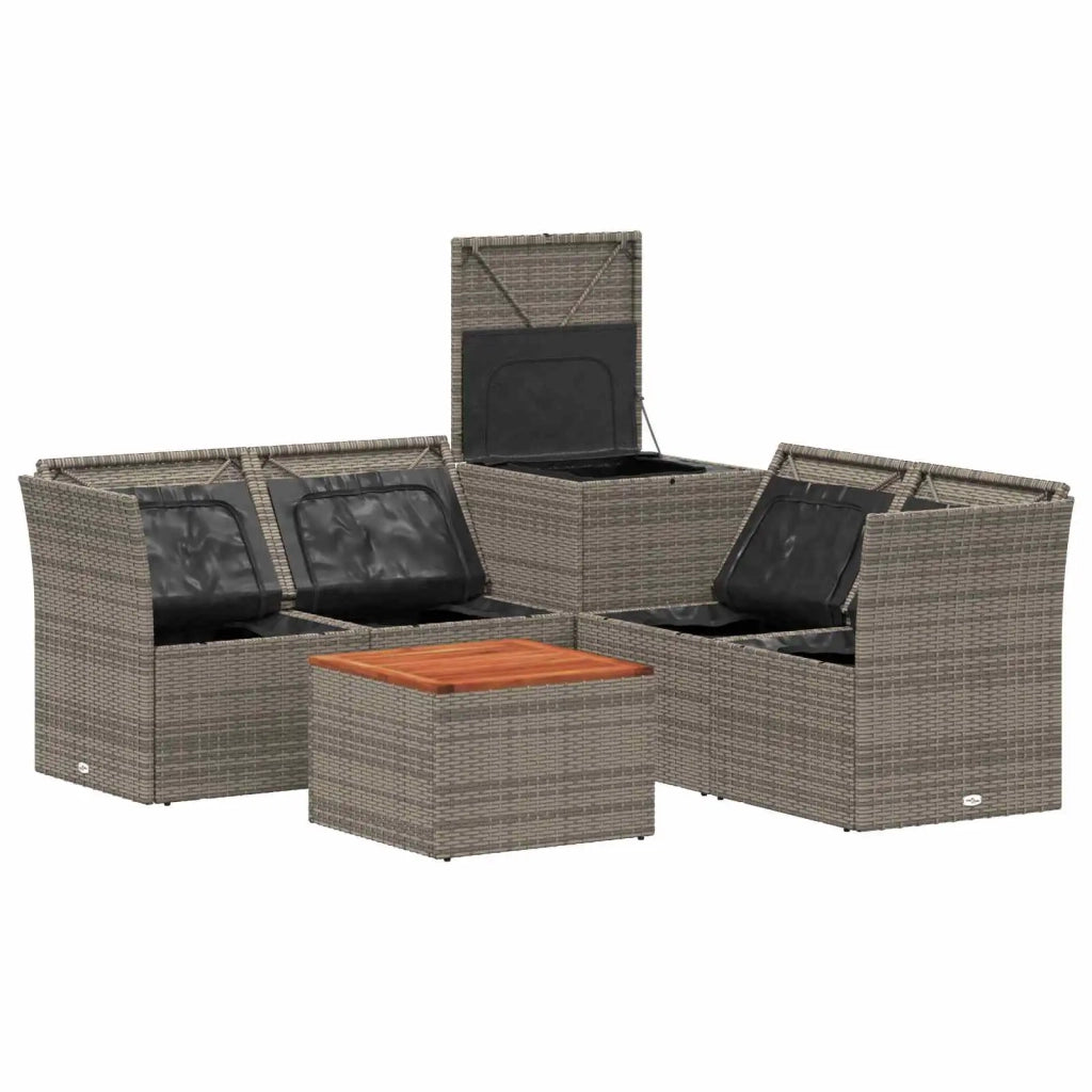 Set di divani 6 pz Grigio e Grigio Scuro 3447356