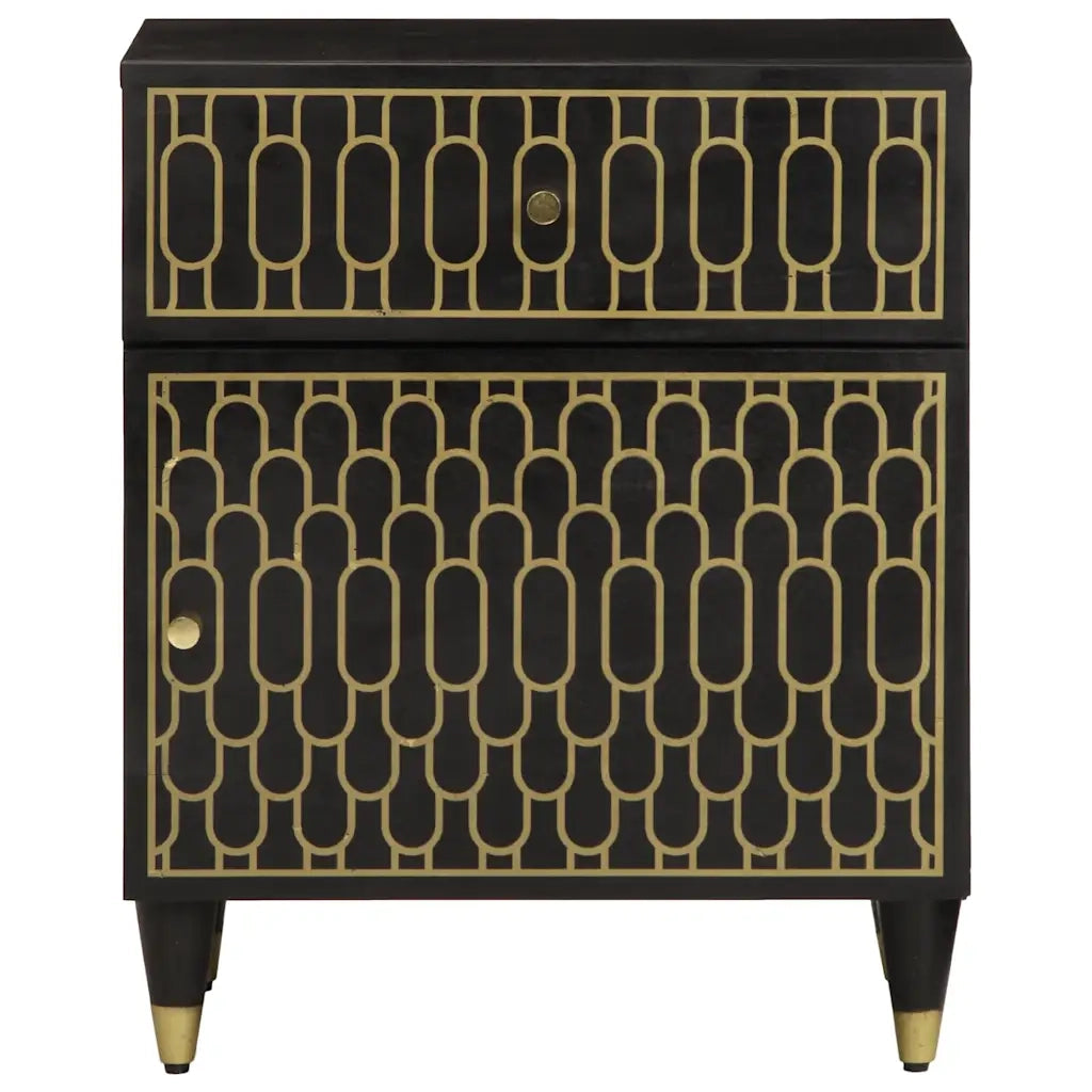 Comodino 50x33x60 cm in Legno Massello di Mango 358328